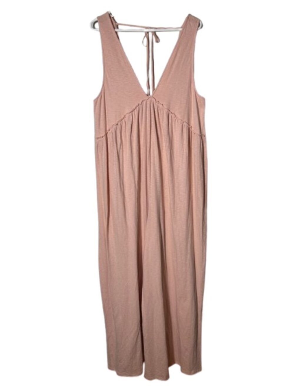 American Eagle light pink wide leg sleeveless jumpsuit womens L